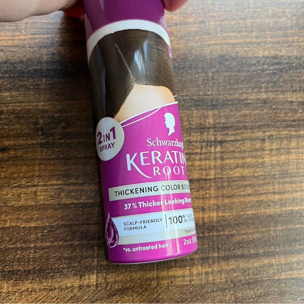 Schwarzkopf Keratin Color Root Temporary Hair Color Spray, Dark Brown 2 oz - Picture 3 of 11